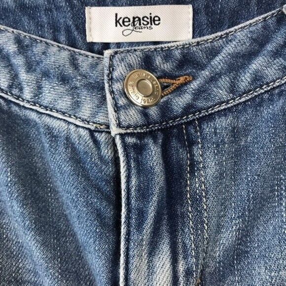 Kensie Ripped Distressed Denim Jean Shorts Size 26 Roll Up Boho - Picture 4 of 9